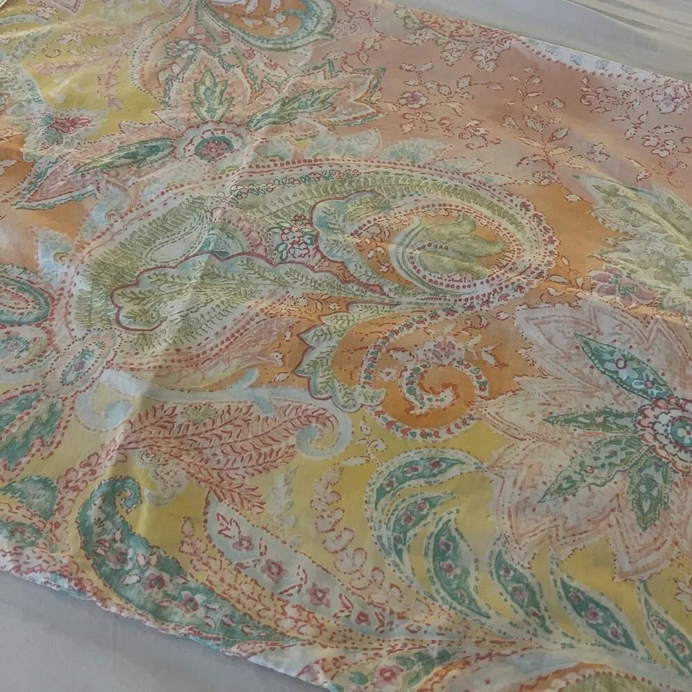 Ralph Lauren Vintage Jamaica Paisley Coral Peach Standard Pillowcases Set of 2 ￼